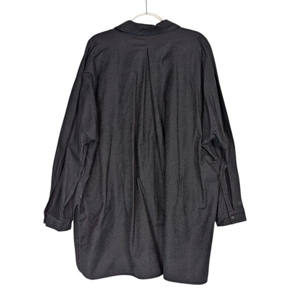 Lululemon Lab Jacquard Relaxed Fit Shirt Black Animal Print Longline Size 14 - Picture 3 of 9